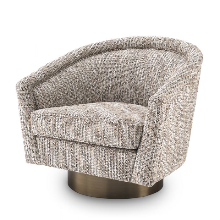 mademoiselle beige | matte gold finish swivel base