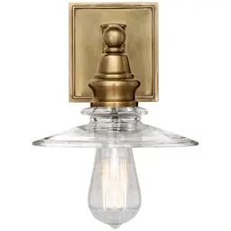 Antique-Burnished Brass Clear Glass