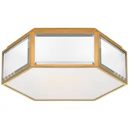Mirror and Soft Brass Frosted Glass