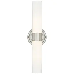 Polished Nickel White Glass