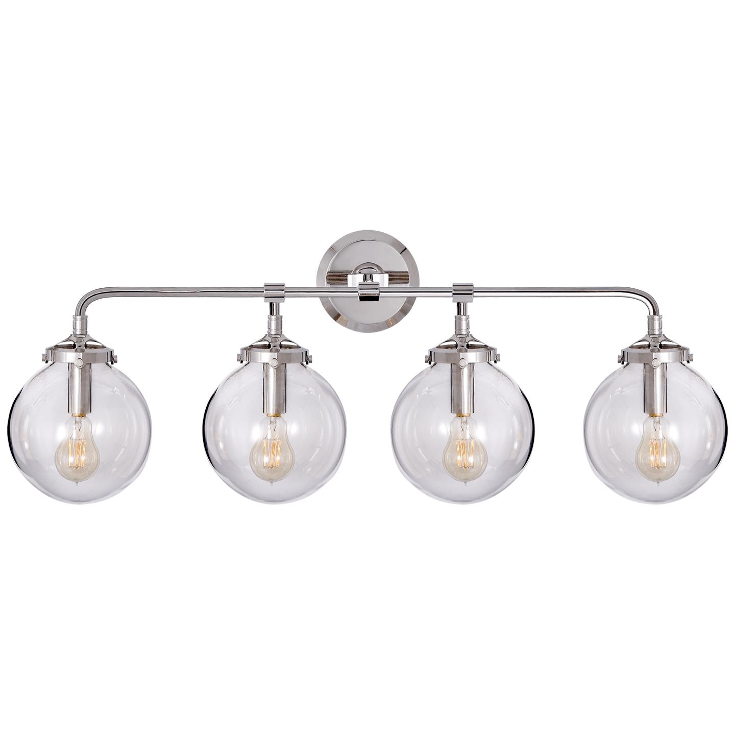 Polished Nickel Clear Glass