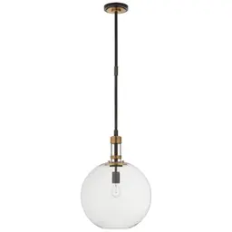Bronze with Antique Brass Clear Glass