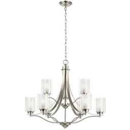 Brushed Nickel LED Bulb(s) Included