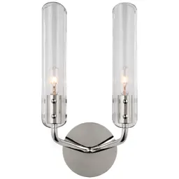 Polished Nickel Clear Glass