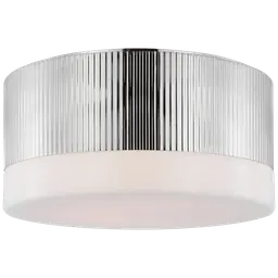 Polished Nickel White Glass