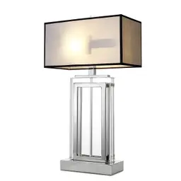 crystal glass | nickel finish grey shade with black trim