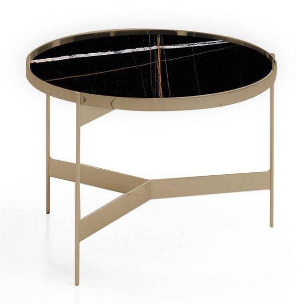 Glossy Bronze and Black Sahara Marble Glass