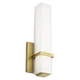 Natural Brass White Glass 13" Small LED 90 CRI 3000K 120V