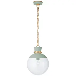Celedon with Gild Clear Glass