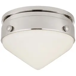 Polished Nickel White Glass