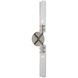 Polished Nickel Clear Glass