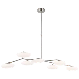 Polished Nickel White Glass