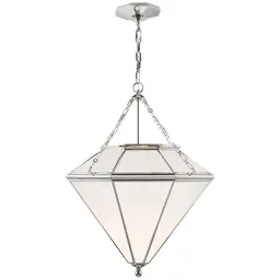 Polished Nickel White Glass