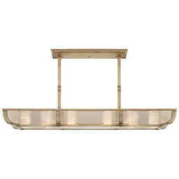 Natural Brass White Glass