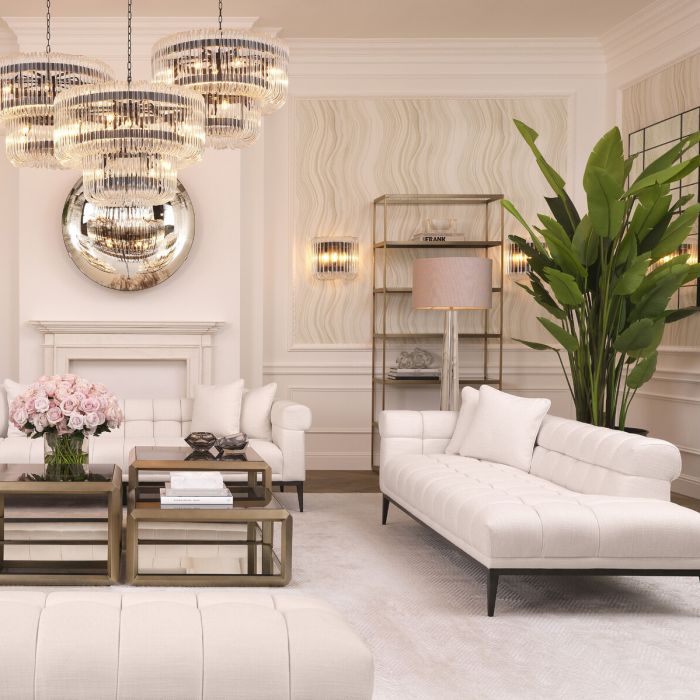 avalon white | gunmetal finish base left