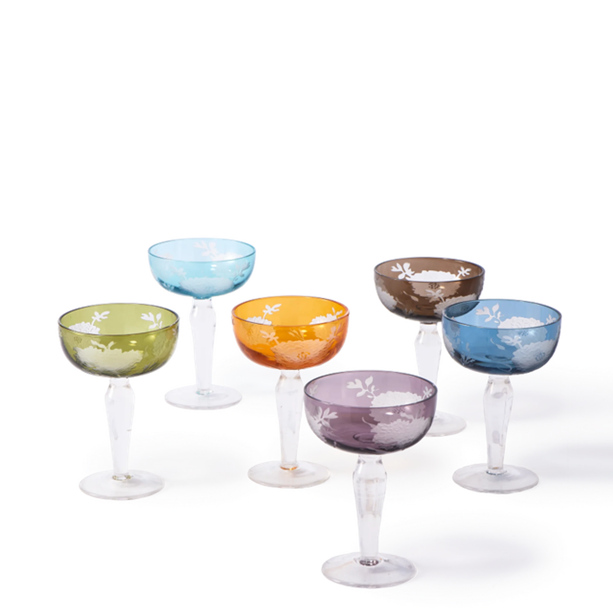 Купить Набор стаканов Multicolour Peony Coupe Glasses в интернет-магазине roooms.ru