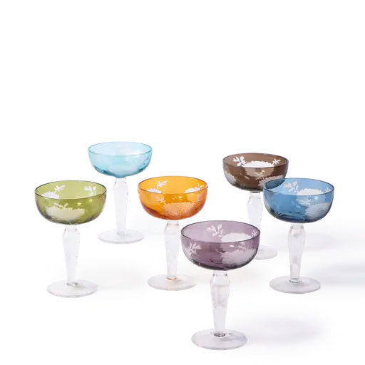 Купить Набор стаканов Multicolour Peony Coupe Glasses в интернет-магазине roooms.ru