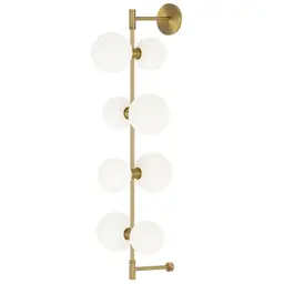 Aged Brass Glass Orbs 24v Surface Canopy