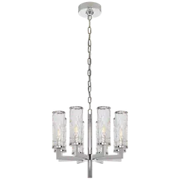 Polished Nickel Crackle Glass