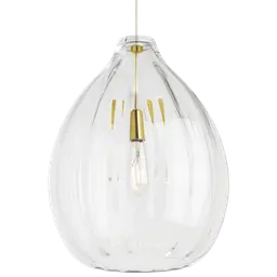 Natural Brass Clear Lamp Not Included