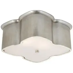 Burnished Silver Leaf Frosted Glass
