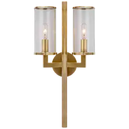 Antique-Burnished Brass Clear Glass