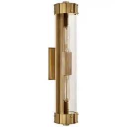 Hand-Rubbed Antique Brass Clear Glass