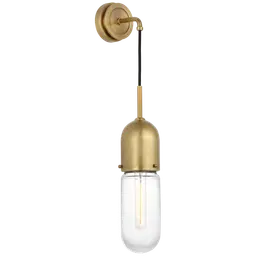 Hand-Rubbed Antique Brass Clear Glass