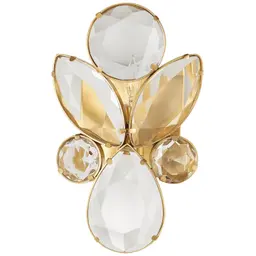 Soft Brass Clear Glass