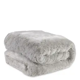 light grey faux fur