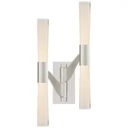 Polished Nickel White Glass