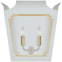 Soft White with Gild Clear Glass