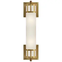 Hand-Rubbed Antique Brass Frosted Glass
