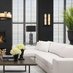 black finish | including off-white shade
