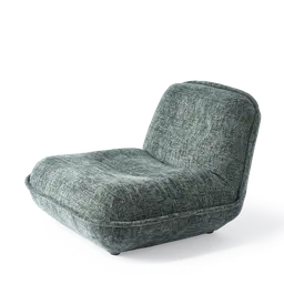 Olive green Beech woodSheet woodNozag suspensionFoam covered with a mix of feathers and fibersPlastic legs