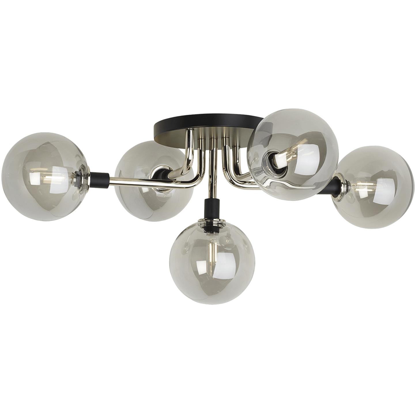 Smoke/Polished Nickel Lamp Not Included
