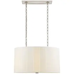 Soft Silver 35" x 36" x 19.25" Silk Oval