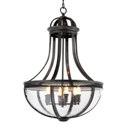 gunmetal finish | clear glass L