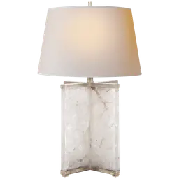 Natural Quartz Stone with Silver Leaf 13" x 17" x 11" Natural Paper