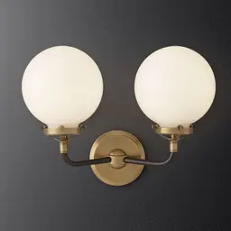 Bronze/Antiqued Brass Milk Glass