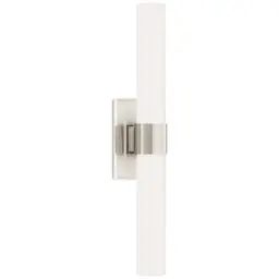 Polished Nickel White Glass