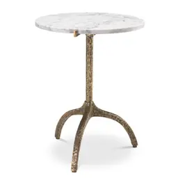 vintage brass finish | white marble