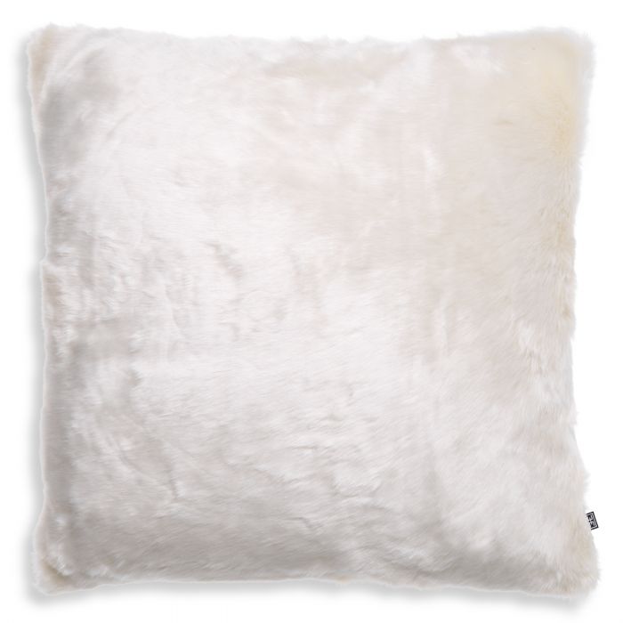 white faux fur square