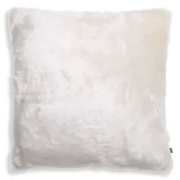 white faux fur square