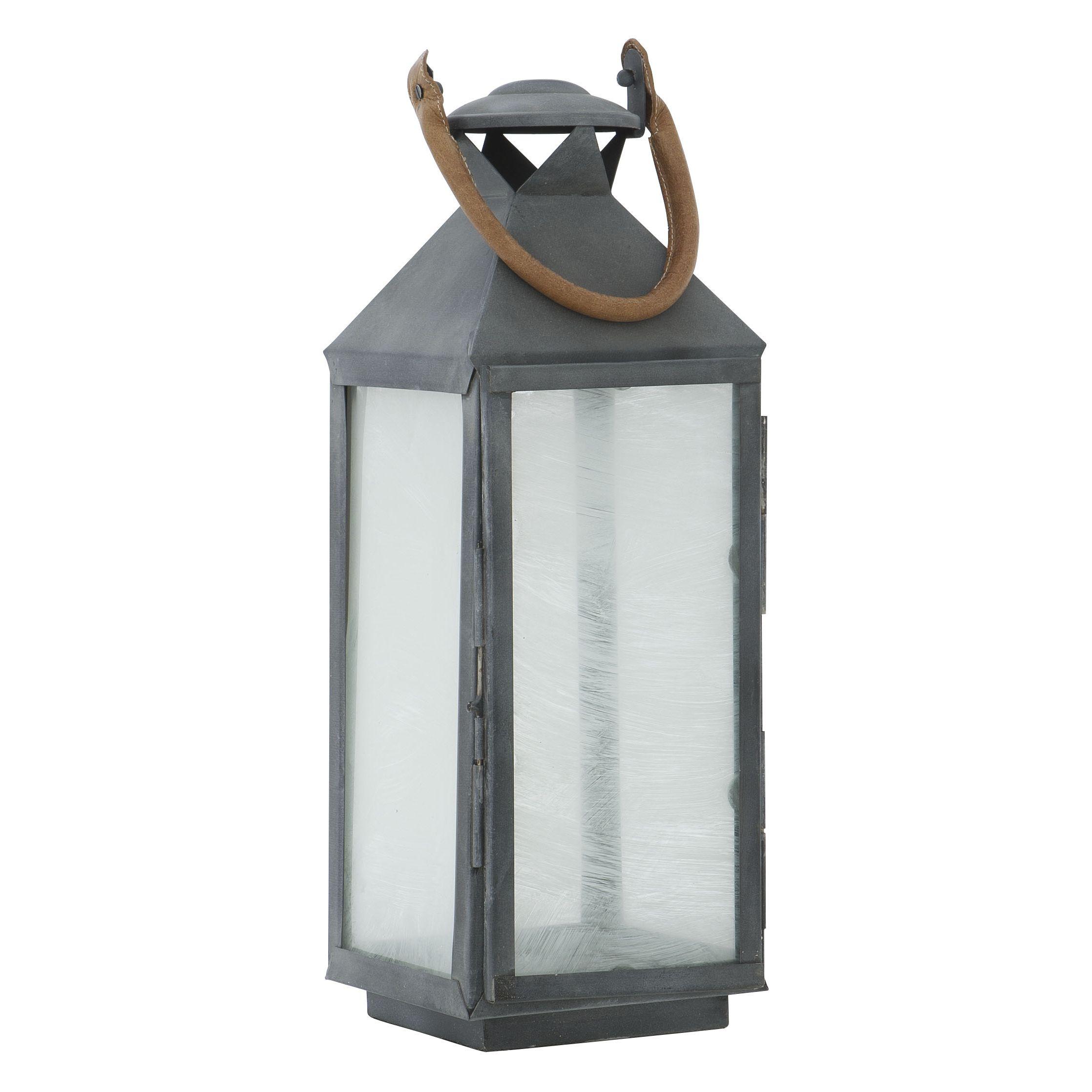 zinc finish | frosted glass | tan leather S