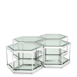 polished stainless steel | clear glass | mirror glass
