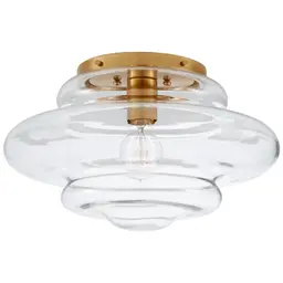 Antique-Burnished Brass Clear Glass