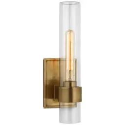 Hand-Rubbed Antique Brass Clear Glass