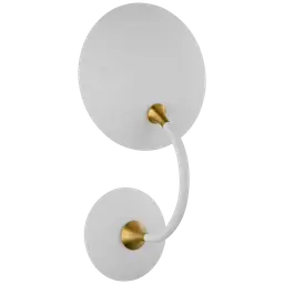 Matte White and Hand-Rubbed Antique Brass
