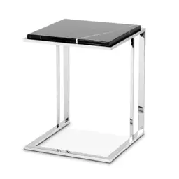 polished stainless steel | black marble